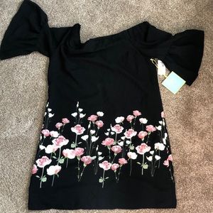 off the shoulder floral flowy dress